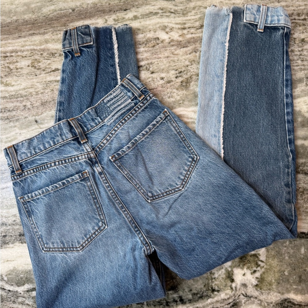 REVICE Denim Women's Straight Leg Patchwork Jeans Size 24 - Picture 7 of 10